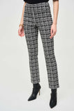 Joseph Ribkoff Women's Jacquard Plaid Straight Pull-On Pants