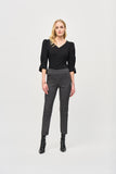 Joseph Ribkoff Women's Jacquard Dot Slim Fit Pull-On Pants