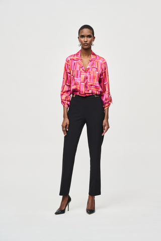 Joseph Ribkoff Women's Lux Twill Slim Pull-On Pants