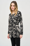 Joseph Ribkoff Women's Silky Knit Abstract Stripe Top