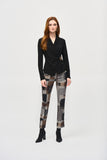 Joseph Ribkoff Women's Jacquard Abstract Print Straight Pull-On Pants