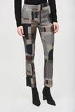 Joseph Ribkoff Women's Jacquard Abstract Print Straight Pull-On Pants