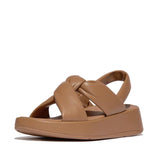 FitFlop Women's F-Mode Knot Soft-Leather Flatform B/Strap Sandals