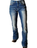 Cowgirl Tuff Women's Shattered Blue Jeans