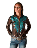 Cowgirl Tuff Women's Pullover Button Up Shirt