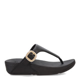 FitFlop Women's Lulu Crystal-Buckle Leather Toe-Post Sandals