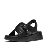 FitFlop Women's F-Mode Knot Soft-Leather Flatform B/Strap Sandals