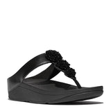 FitFlop Women's Fino Beadie-Button Metallic Toe-Post Sandals