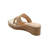 Jack Rogers Women's Jacks Mid Wedge - Stacked - Metallic Cork