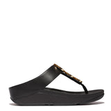 FitFlop Women's Fino Resin-Hoop Leather Toe-Post Sandals