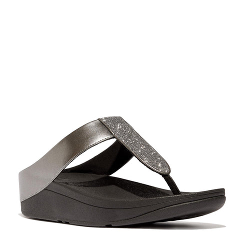 FitFlop Women's Fino Glitterdust  Metallic Toe-Post Sandals