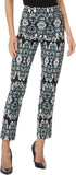 Krazy Larry Women's Pull on Ankle Pants - Black Mosaic