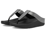 FitFlop Women's Fino Glitterdust  Metallic Toe-Post Sandals