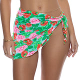 Luli Fama Women's Strawberry Fields - Luxe Stitch Sarong Mini Skirt