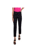 Krazy Larry Women's Pull on Ankle Pants - Black Flamingo