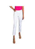 Krazy Larry Women's Pull on Ankle Pants - White Flamingo