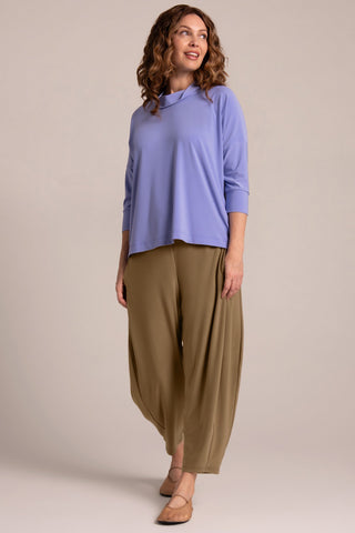 Sympli Women's Slouch Sweatshirt No Ties, 3/4 Sleeve