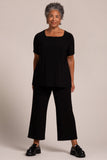 Sympli Women's Soft Square Neck Top, Short Sleeve