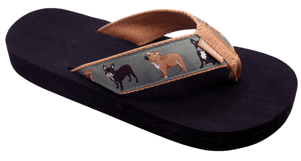 Tidewater Women's French Bulldogs Sandals