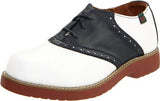 School Issue Varsity Youth White/Navy Leather Saddle Oxfords