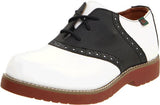 School Issue Varsity Women's White/Black Leather Saddle Oxfords