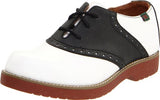 School Issue Varsity Youth White/Black Leather Saddle Oxfords