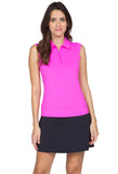 Ibkul Women's Solid Sleeveless Polo