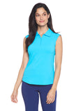 Ibkul Women's Solid Sleeveless Polo