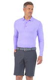 Ibkul Men's Long Sleeve Polo