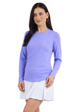 Ibkul Women's Long Sleeve Crew Neck with Mesh